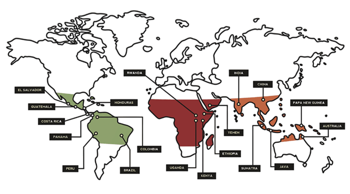 discover the coffee wheres from